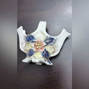 Beautiful Hand Painted Porcelain German Trinket Dish J&C Malmaison